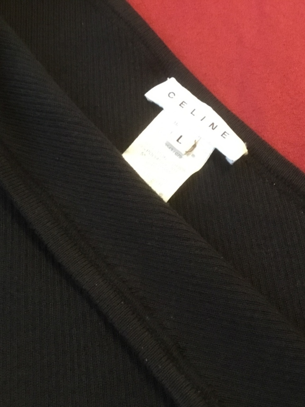 Celine one shoulder top in black and gold trim (L) - Picture 8 of 8